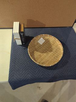 16" Basket And Two Fake Books