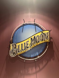 Vintage blue moon bar sign