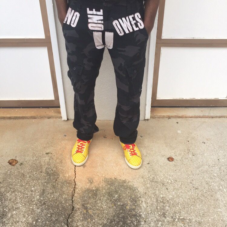 CUSTOM CORDUROY CAMO CARGO PANTS