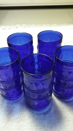 F r a n c o s i n h o Brazil cobalt blue drinking glasses (Price Reduced )