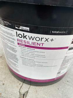 Totalworx Lokworx Resilient 4200 Resilient Adhesive 4 gallon  $100 firm