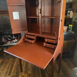 Antique Kitchen Cupboard Office Secretary Desk
