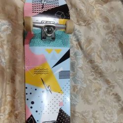 Cal7 Skateboard And JBM Helmet And Knee And Wrist Pads