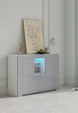 Bar/ Buffet Cabinet In White