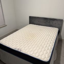 Queen Bed and Bed Frame For Sale