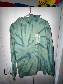 Vans Off The Wall Tie-Dye Green Pullover Hoodie M Cotton/Poly Fleece
