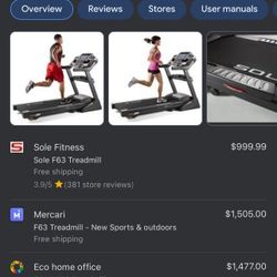 Solo F63 Treadmill  An many more Treadmill Check out my pictures.