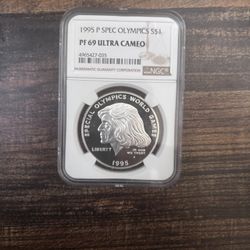 1995 US Mint $1 Special Olympics Silver Proof Coin 