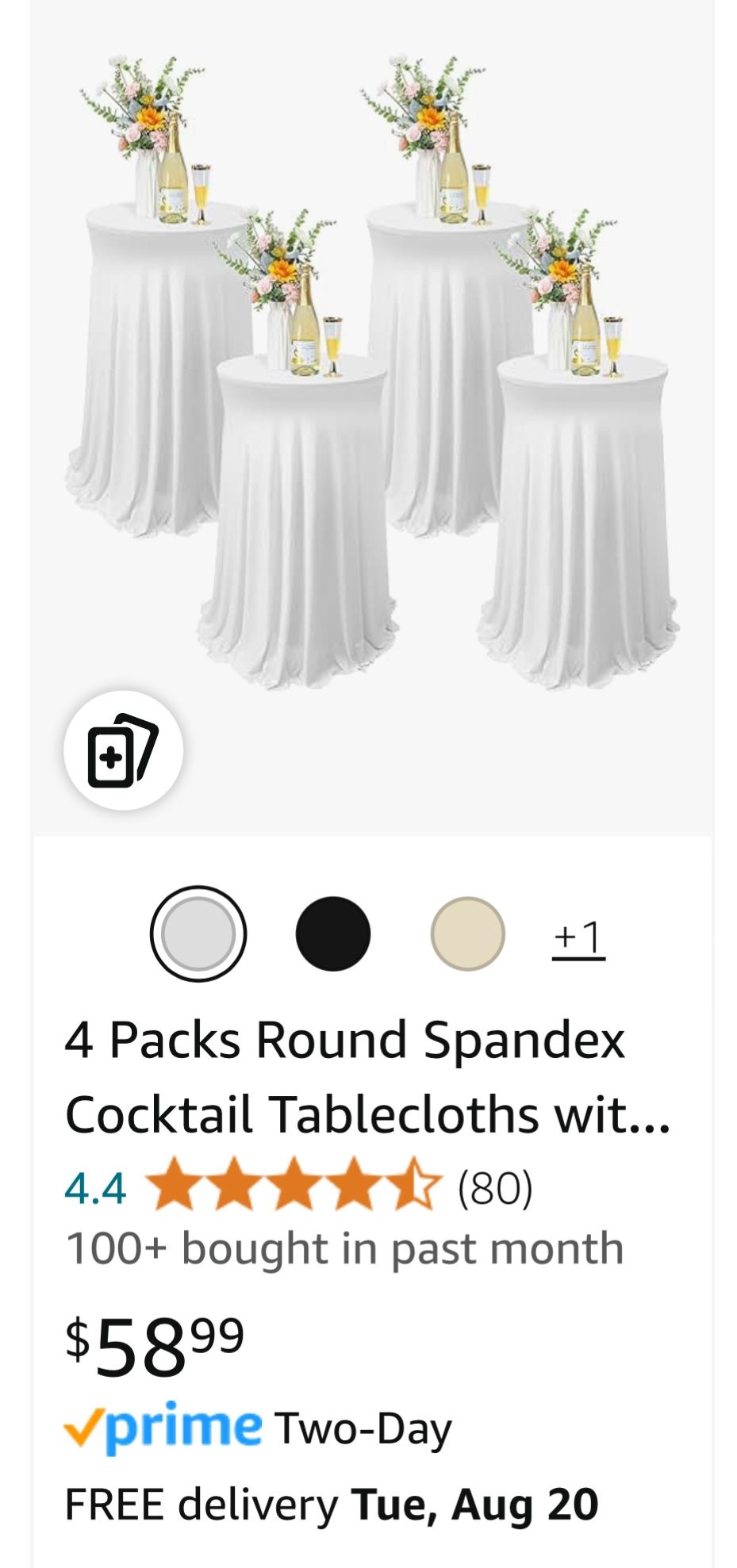 Round Spandex Cocktail Tablecloths