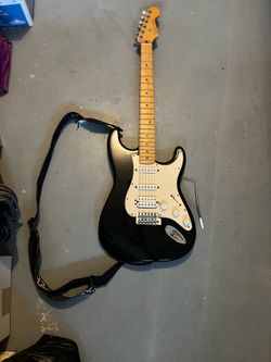 Fender Standard Stratocaster Black Solid Body Electric Guitar