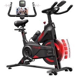 Brand NEW Exercise Bike - Dripex 2023 Upgrade [Super Silent Belt Drive] Indoor Stationary Bike with Tablet Holder