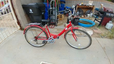 Red iped sales folding bicycle