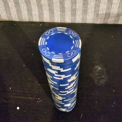 11.5 Gram Gambling Chips, Pack of 50, Blue,  NEW, Dual Card Suits