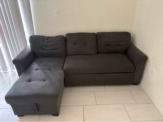 Gray Convertible Sleeper Sofa