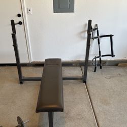 Weight Bench Sturdy Lift, Pull Up Bar,  Back Therapy 