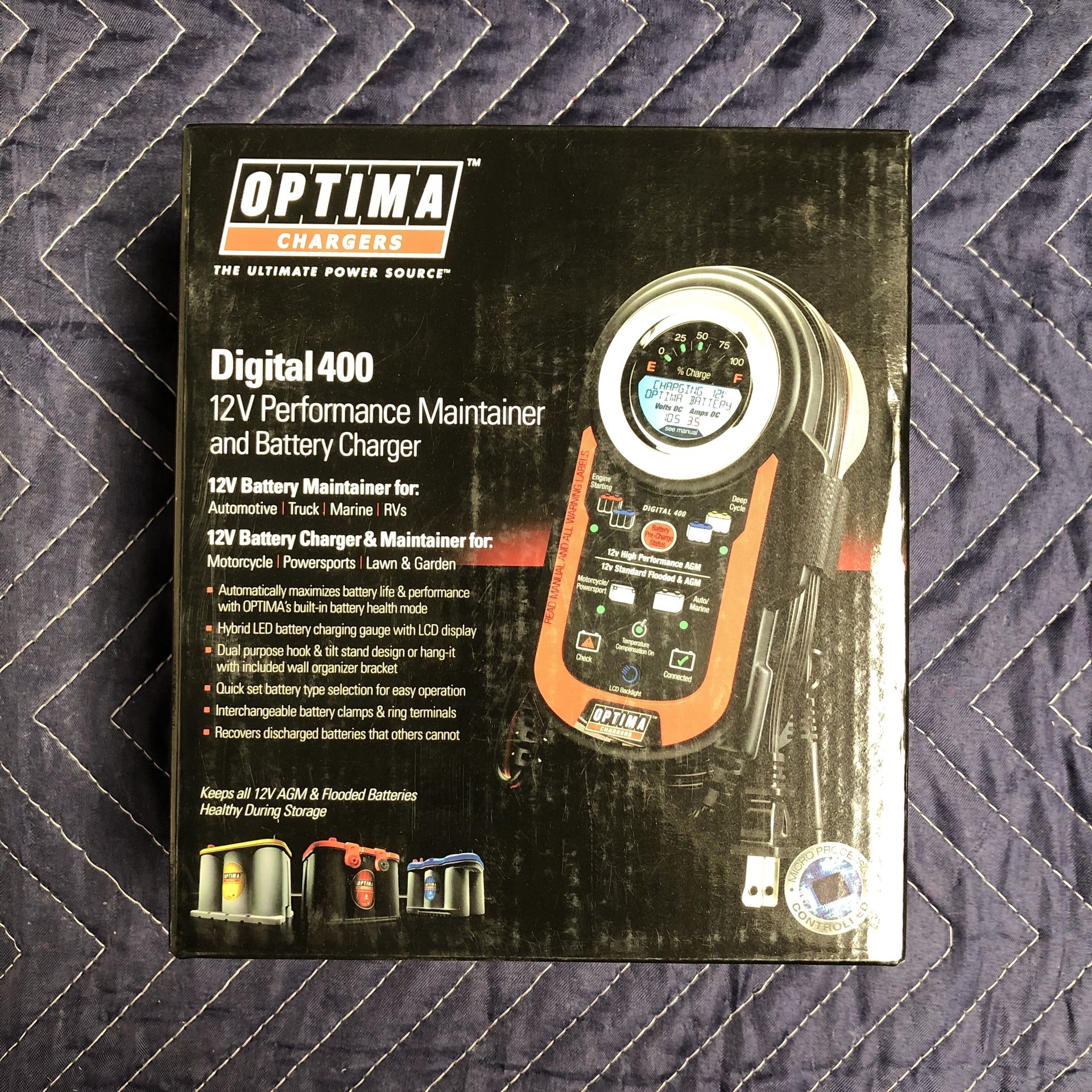 Optima Digital 400 12v Battery charger and maintainer