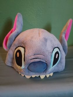 Disney Parks Stitch Character Head Plush Hat Adult Size Adjustable Cap CLEAN
