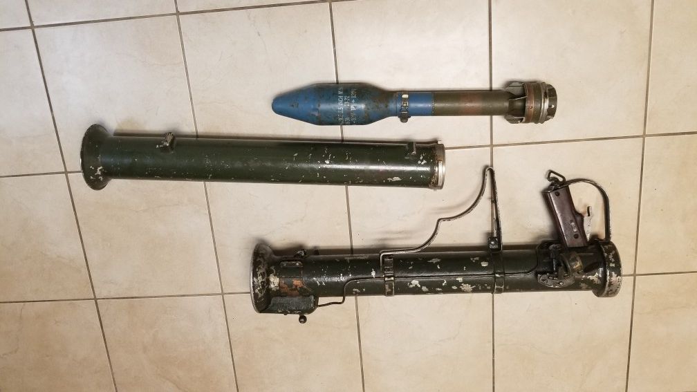 M20 A1 B1 Super Bazooka with inert round. WW2 relic