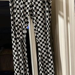 Black And White Checkered Pants Suit