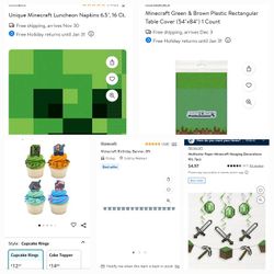 Minecraft Birthday Supplies