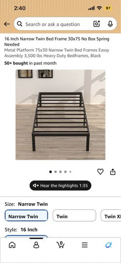 Narrow Twin Bed Frame