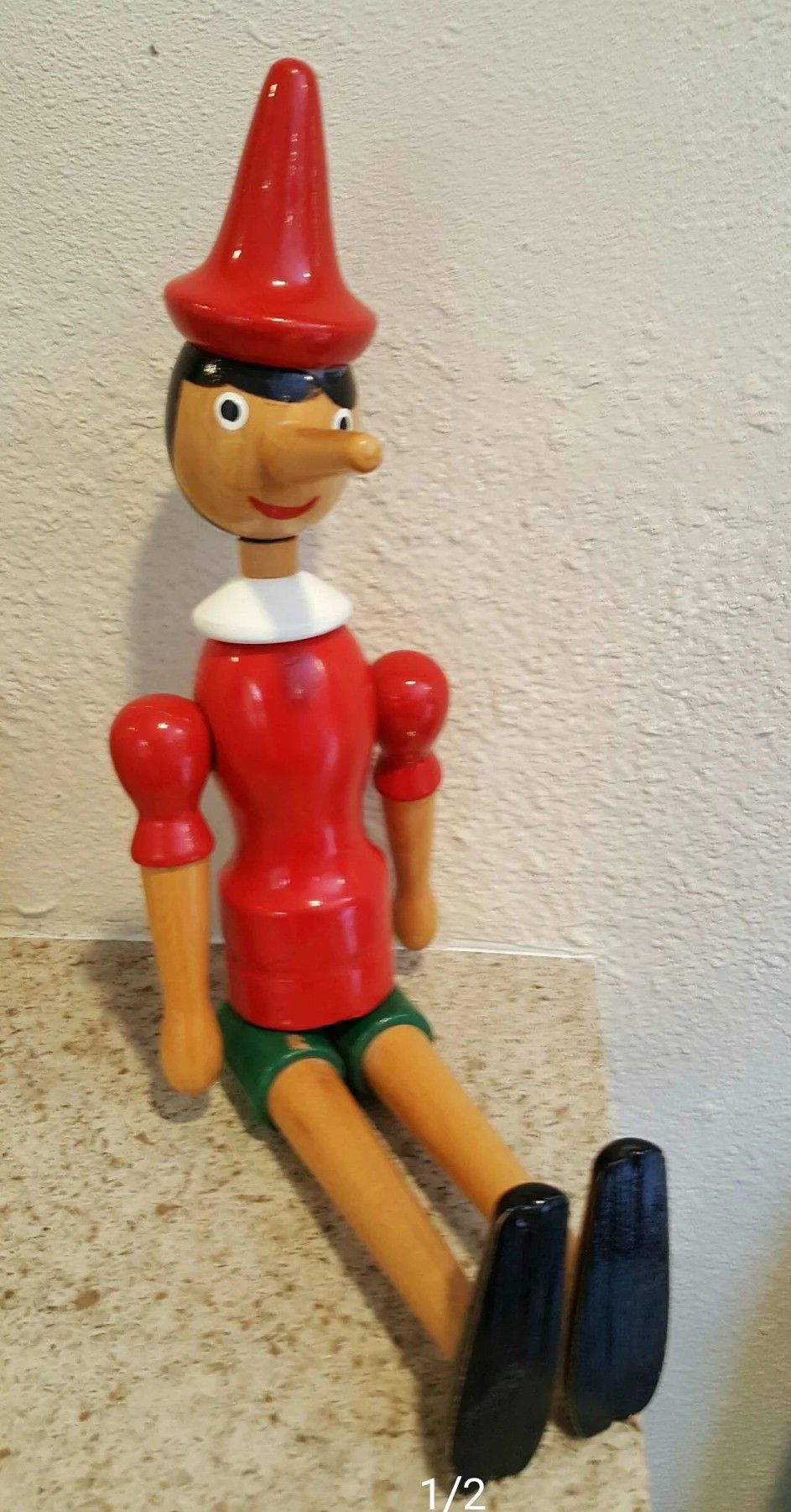 wooden vintage pinocchio doll