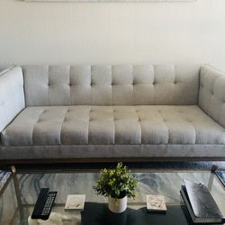 Cream Tufted Couch 