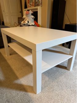 White Coffee Table with Shelf