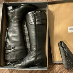 Ecco Sullivan Black Knee High Boots 6.5 Pre-owned 
