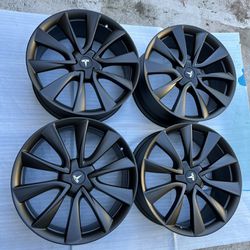 Tesla Model 3 Rims 20” Original OEM Factory Wheels Rines New Flat Black Powder Coated ( Exchange Available) 