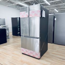 New Samsung - 25 cu. ft. 3-Door French Door Smart Refrigerator with Beverage Center - Stainless Steel Model: RF25C5551SR/AA