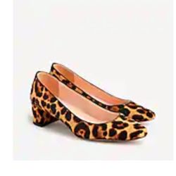 JCrew New Never Worn 9.0 Classic Block Heel Pumps Calf hair