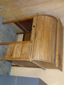 Oak rolltop desk. Junior size.