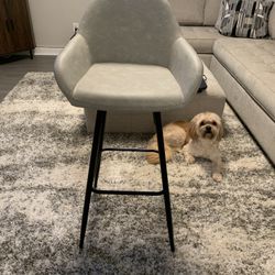 Leather Swivel Stool