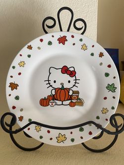 Set Of 4 - Hello Kitty Ceramic Plates 