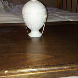 Vintage Avon Milk Glass Covered Candy Dish