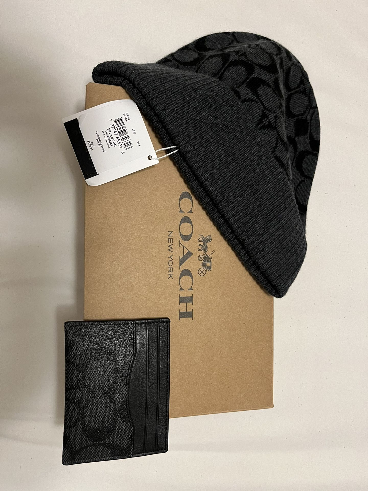 Coach Beanie And Wallet 