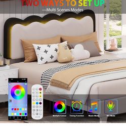 New In Box Full Size Led Bed Frame 