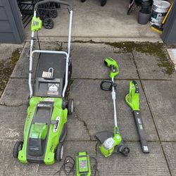 Greenworks Set - All Electric, battery included
