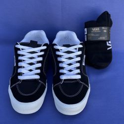 Vans Chukka Fat Tongue Push Skate Shoes Men's Size 13 Black Suede White W/Socks OR TRADE