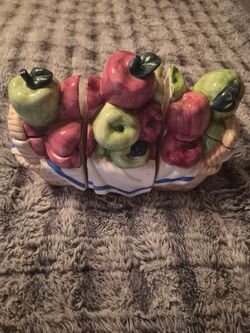 Ceramic Apple Basket Napkin Holder