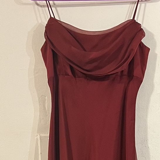 nightway red dress Nightway Burgundy Maroon High Neck Mesh Cutout Dress | Prom | Wedding
