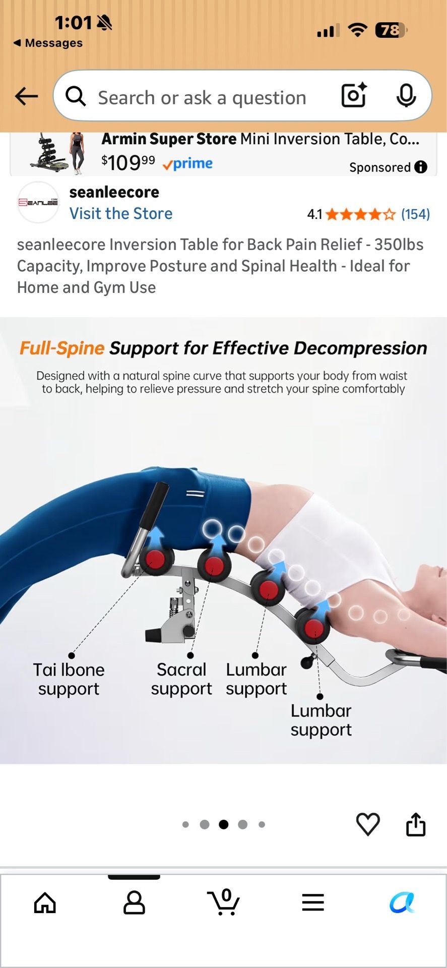 Inversion table