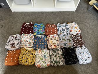 Lot Of All In 1 One Size Cloth Diapers