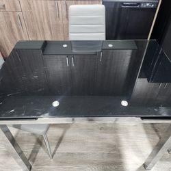 Mesa De Cristal Ajustable 4 O 6 Personas