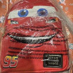 LOUNGEFLY DISNEY PIXAR CARS LIGHTNING MCQUEEN COSPLAY MINI BACKPACK GROTTO TREASURES