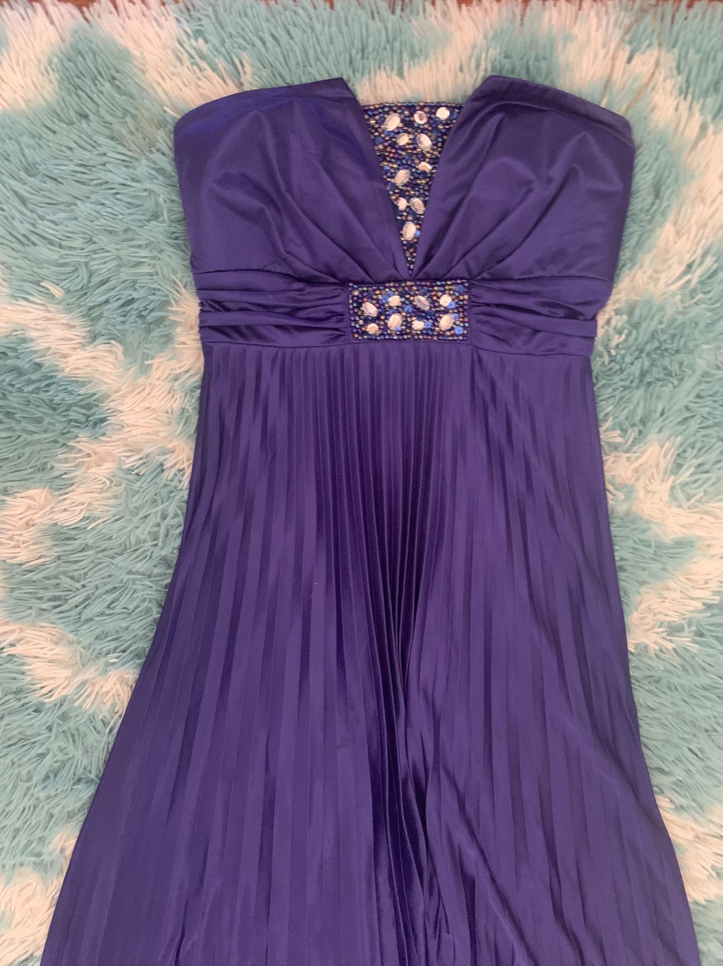 Purple Dress With Rhinestones 