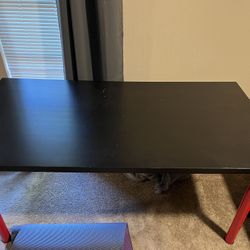 IKEA Black table With Red Legs