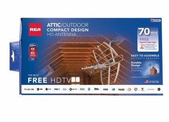 RCA ANT705E Compact Attic/Outdoor HDTV Antenna 70-Mile Range *SEALED BOX*
