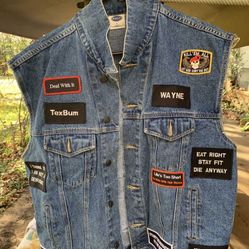 Vintage Motorcycle Jacket With Patches for Biker Rider 